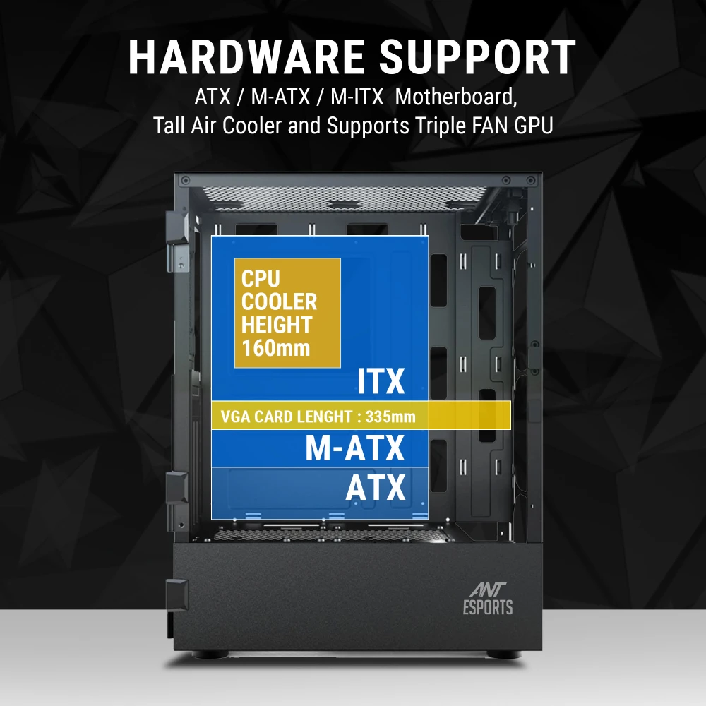 Ant Esports Gmaing Cabinet Elite 1200 Black view 9